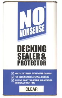 No Nonsense Decking Sealer & Protector Clear 5Ltr