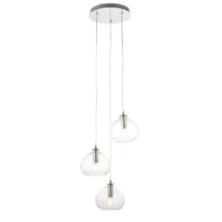 Quay Design Willow 3-Light Cluster Pendant Bright Nickel -Dunelm Shop 857VG A3