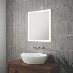 Light Tech Mirrors Sienna 1 Rectangular Illuminated LED Mirror With 1500lm LED Light 500 X 600mm 9 Light Tech Mirrors Sienna 1 Rectangular Illuminated LED Mirror With 1500lm LED Light 500 X 600mm -Dunelm Shop 905TY A3