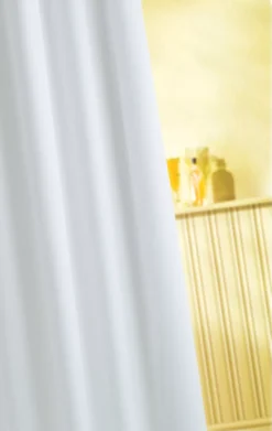 Croydex Vinyl Shower Curtain White 1800 X 1800mm