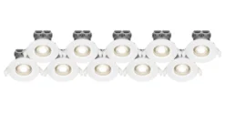 LAP Fixed LED Downlights White 4.5W 420lm 10 Pack