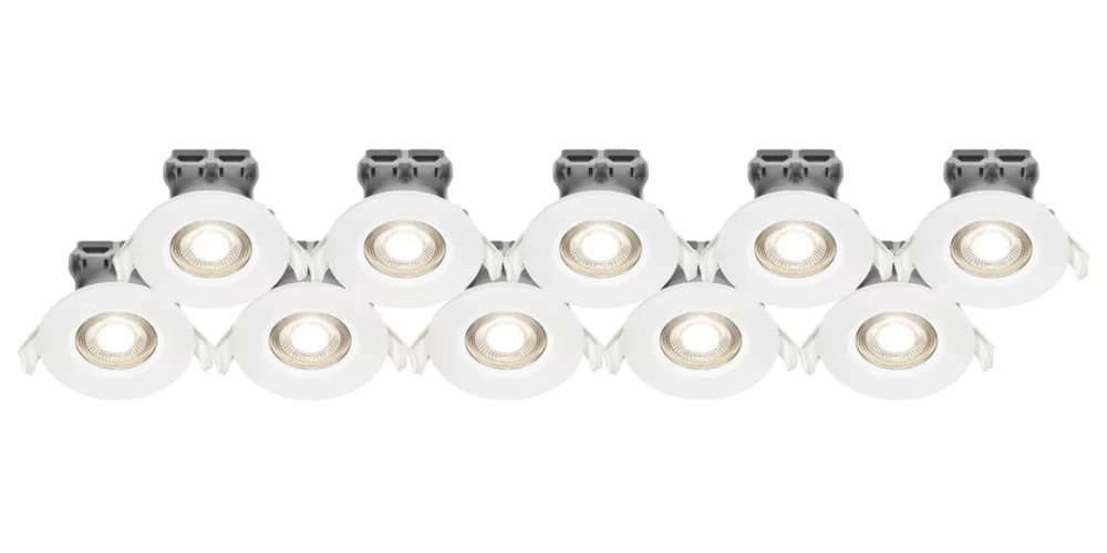 LAP Fixed LED Downlights White 4.5W 420lm 10 Pack 3 LAP Fixed LED Downlights White 4.5W 420lm 10 Pack