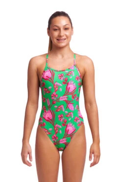 FUNKITA - Girls Single Strap One Piece Desert Pea