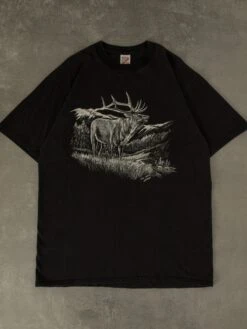 Dunelm Shop 27 MEN'S VINTAGE 90S DEER PRINTED T-SHIRT - LARGE