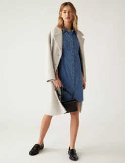 Denim Knee Length Shirt Dress -Dunelm Shop SD 01 T42 4683 HP X EC 1