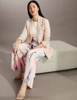 Jaeger Printed Wide Leg Trousers -Dunelm Shop SD 09 T97 7301E A4 X EC 1