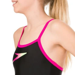 Speedo - Girls Placement Thinstrap Muscleback Swimsuit -Dunelm Shop Speedo Girls 1 grande