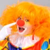 Womens Bright Orange Clown Wig