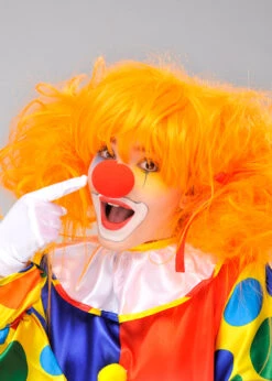 Womens Bright Orange Clown Wig