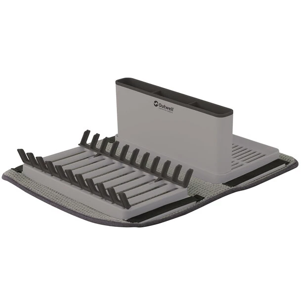 Outwell Dunton Foldable Dish Rack With Sponge Drain Grey 3 Outwell Dunton Foldable Dish Rack With Sponge Drain Grey