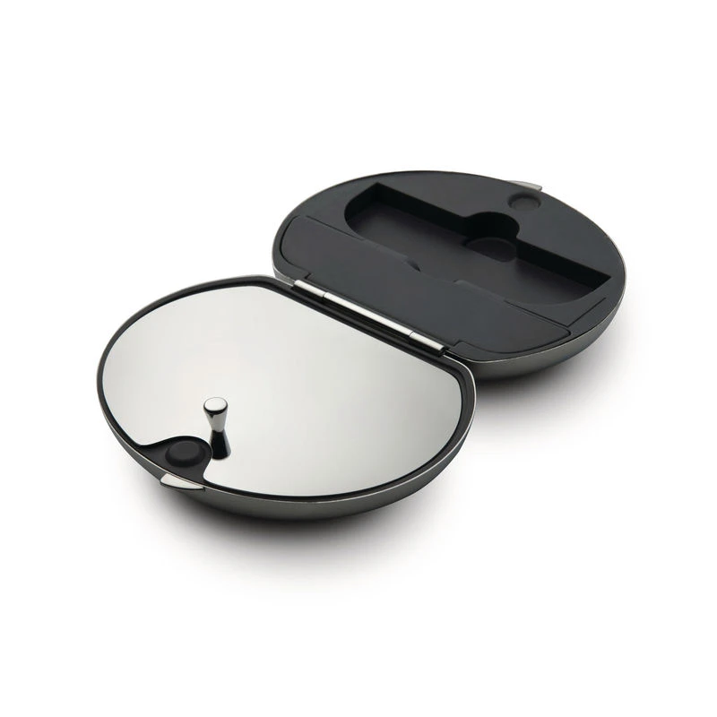 Taboo Set For Roll-your-own Cigarettes - / Steel Case - Ø 10 Cm - Alessi 4 Taboo Set For Roll-your-own Cigarettes - / Steel Case - Ø 10 Cm - Alessi - Image 2