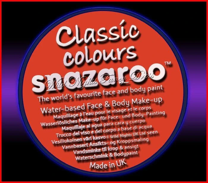 SNAZAROO 50 FACE PAINT 18ML POT DARK ORANGE 3 SNAZAROO 50 FACE PAINT 18ML POT DARK ORANGE